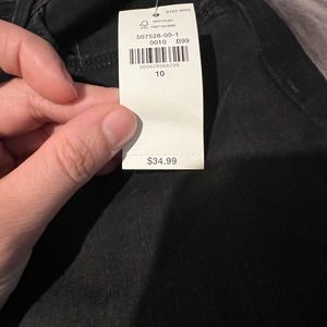 Old Navy Girls High Rise Rockstar Super Skinny Jeggings Sz 10 Black